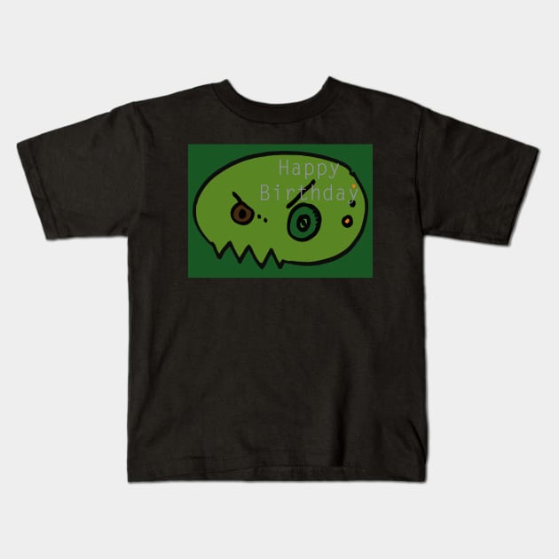 Green birthday Kids T-Shirt by nloooo